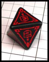 Dice : Dice - 8D - Unknown Black with Red - JA Collection Apr 2024